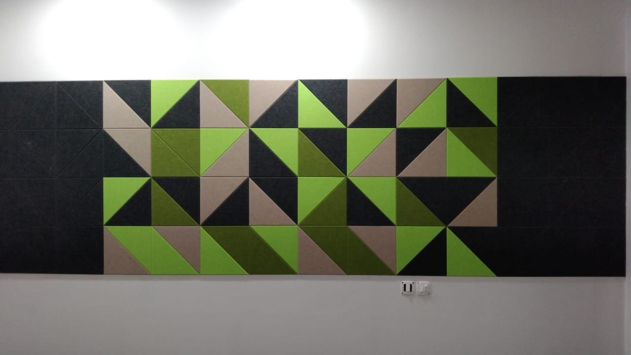 Geometric Acoustic Felt Wall Tiles