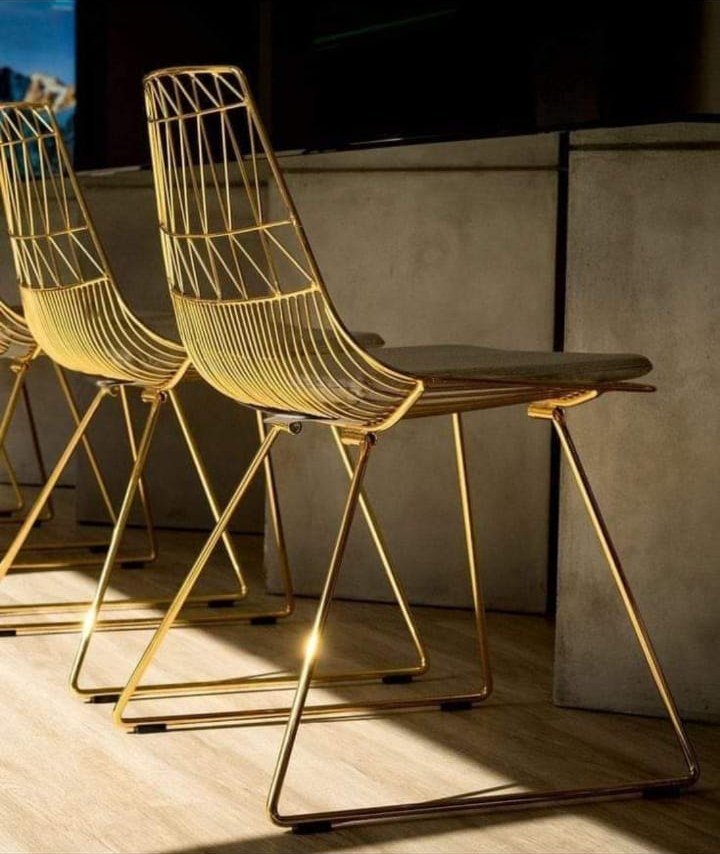 Gold Wire-Frame Chairs