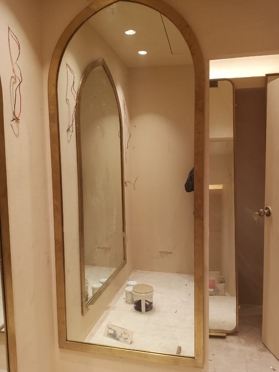Arched PVD Gold Frame Mirrors