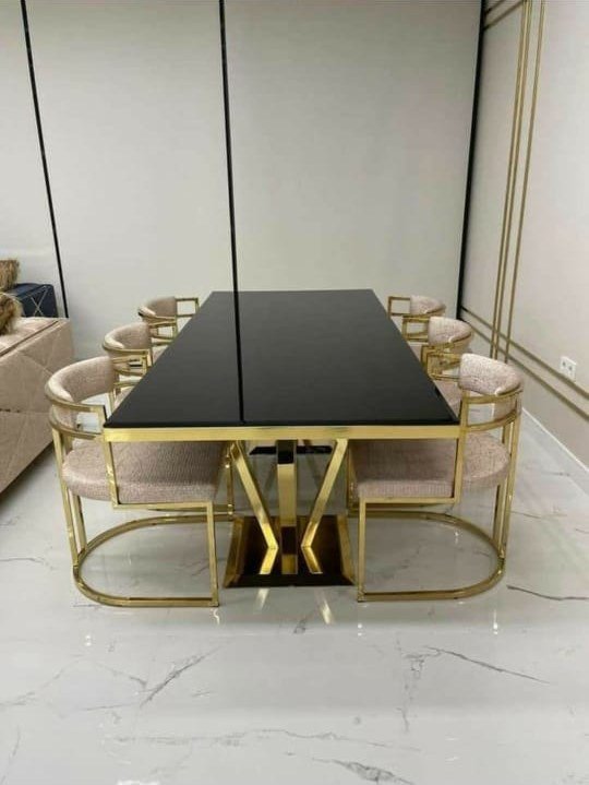 Luxury Dining Set in PVD Gold